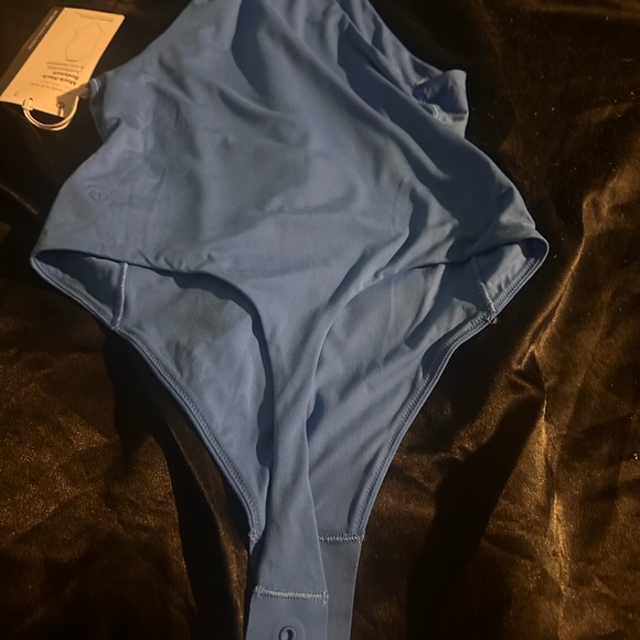 Lululemon Seriously Soft Nulu Mock Neck Bodysuit Blue S ✨BRAND NEW WITH TAGS✨ - Picture 4 of 6